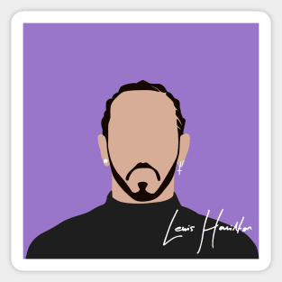 Lewis Hamilton Face Art 2 Sticker